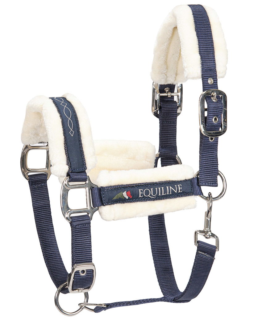 Capezza Equiline in nylon con rinforzi in agnello ecologico modello Tom 