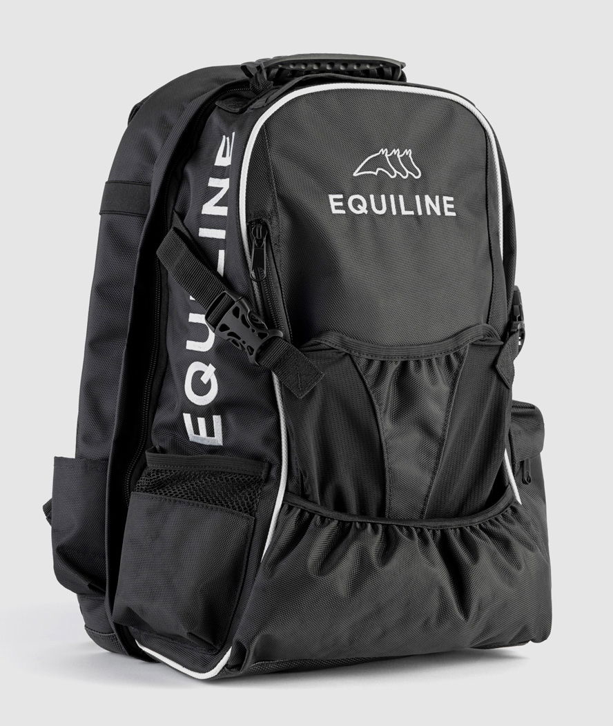 Zaino Equiline in nylon con ricamo multitasche modello Nathan 