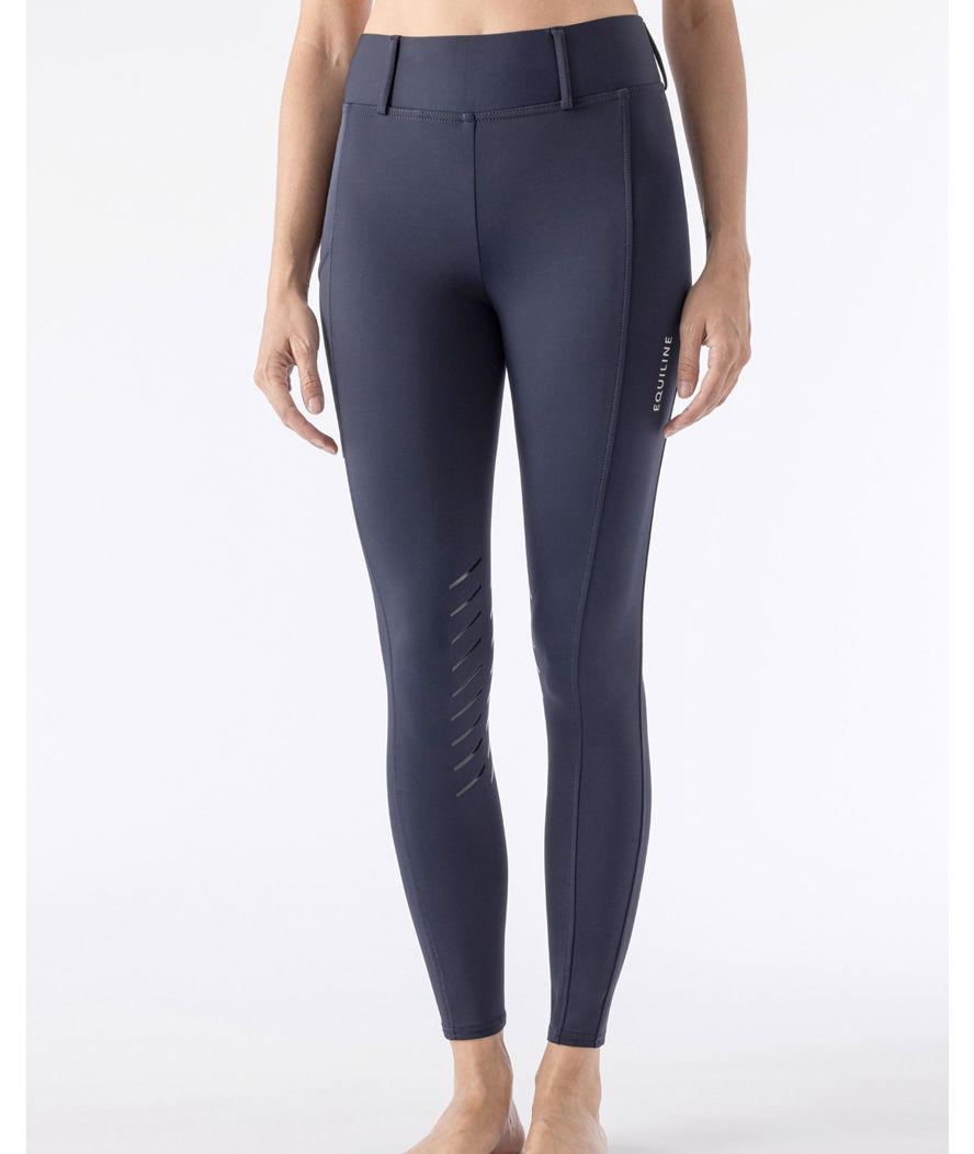 Leggings donna Equiline da equitazione grip ginocchio con tasca modello Carbek - foto 2