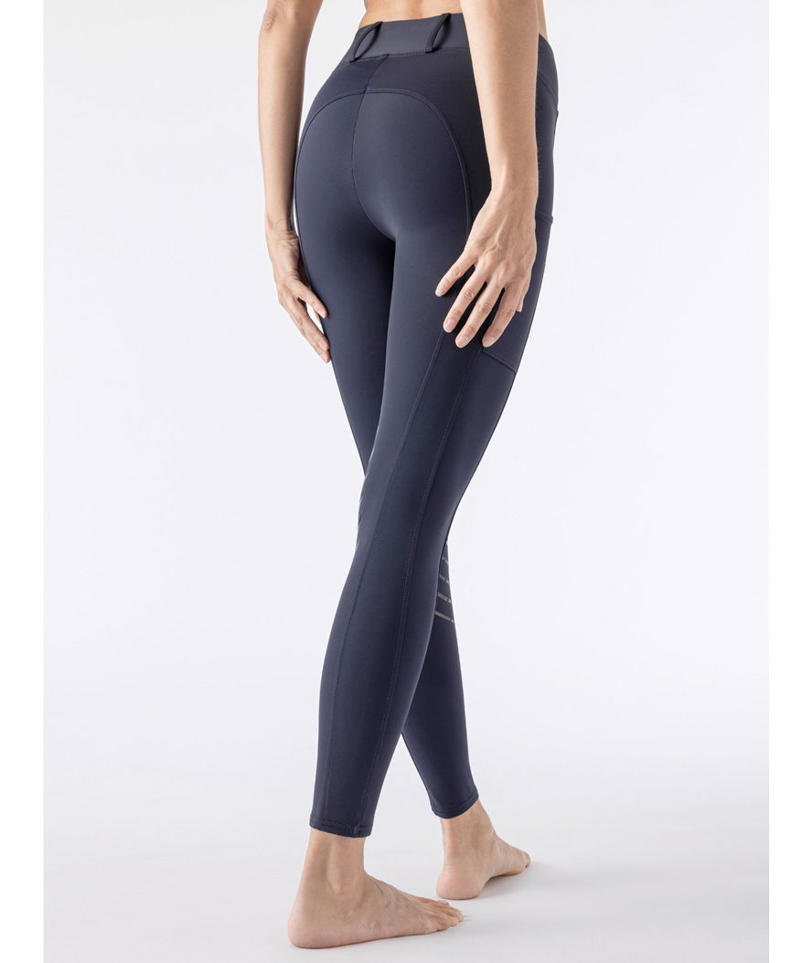 Leggings donna Equiline da equitazione grip ginocchio con tasca modello Carbek - foto 3