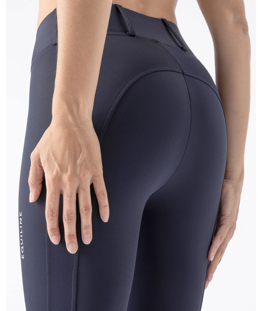 Leggings donna Equiline da equitazione grip ginocchio con tasca modello Carbek - foto 4