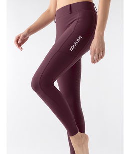 Leggings donna Equiline da equitazione con micro pile e full grip modello Cirtef