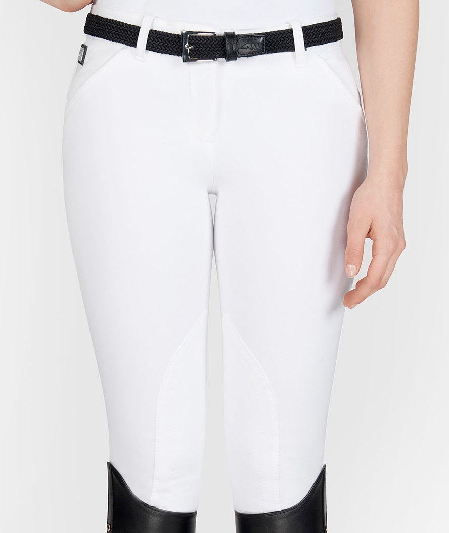 Pantalone Equiline donna con toppe sul ginocchio modello Boston con patch e logo tricolore - foto 10