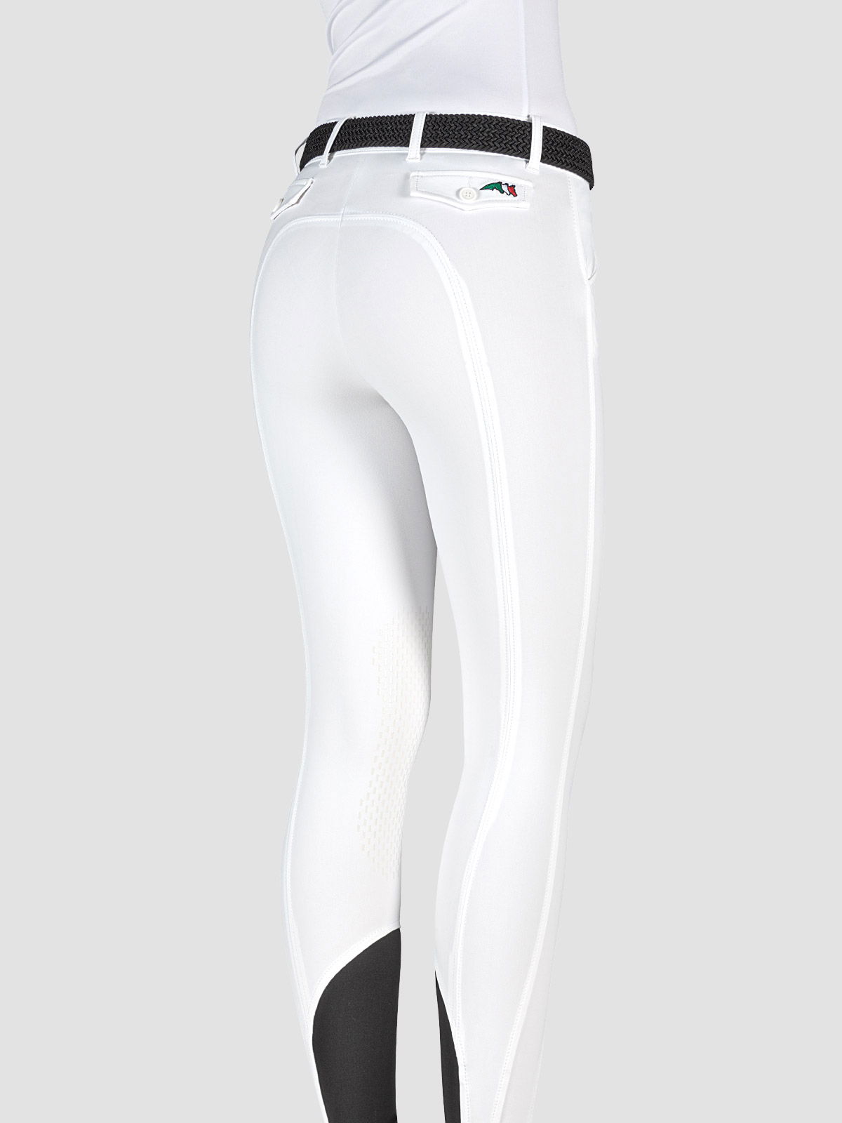 Pantalone Equiline donna grip al ginocchio e logo tricolore modello Bice  - foto 1