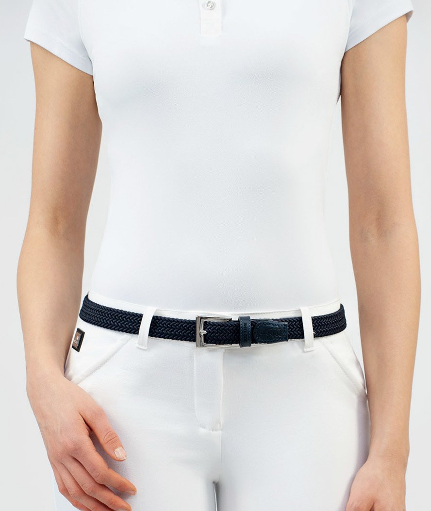Cintura Equiline per donna intrecciata con fibbia in metallo zincato modello Maggie - foto 1