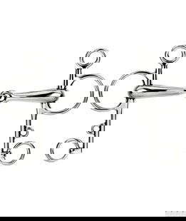 Morso pelham snodato in inox vuoto 20 mm