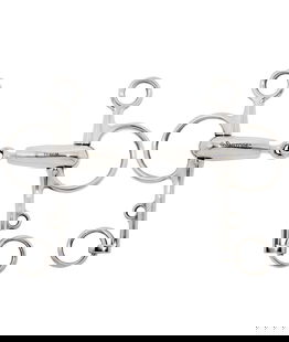 Morso pelham snodato inox vuoto con imboccatura 20 mm regolabile