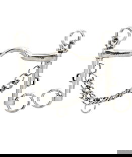 Morso irlandese snodato in acciaio inox pieno 15 mm con barbozzale
