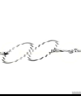 Filetto ad anelli snodato in acciaio inox con imboccatura torciglione pieno 15 mm