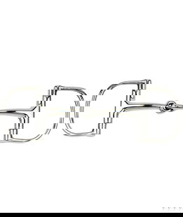 Filetto a D snodato in acciaio inox con imboccatura piena fusa 15 mm
