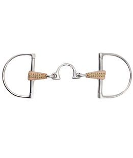 filetto inglese per cavalli a d segundo snodato con ponte mm 135 da 18 mm chiamata da 85 mm