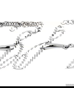 Morso spagnolo snodato inox vuoto con barbozzale 20 mm