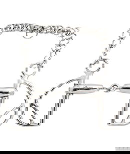 Morso spagnolo snodato inox vuoto con lunghezza regolabile 19 mm con barbozzale