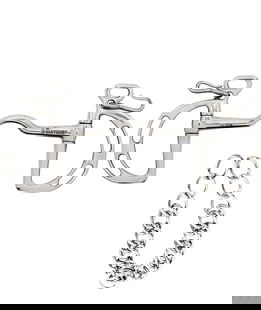 Morso spagnolo a collo d'oca in acciaio inox pieno con barbozzale 14 mm