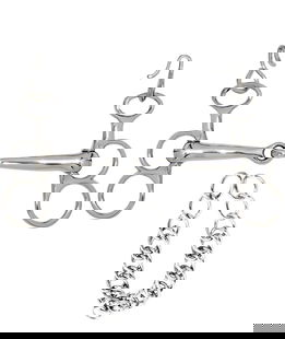 PROMOZIONE Francesina snodata in acciaio inox pieno con barbozzale 14 mm MISURA 12.5