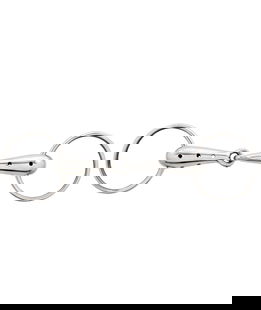 Morso respiro snodato ad anelli in acciaio inox vuoto 24 mm