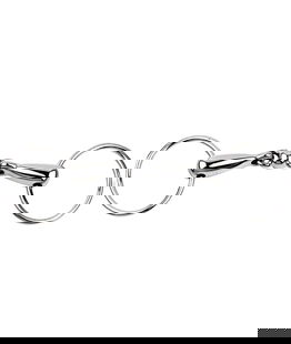 Filetto con anelli e pallina in acciaio inox pieno 19 mm