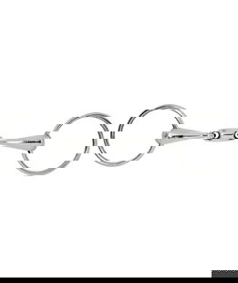 Filetto ad anelli con oliva centrale in acciaio inox pieno 19 mm