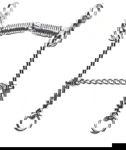 Morso sardo snodato in acciaio inox pieno da 19 mm