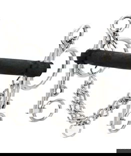 Morso pelham in gomma rigida e acciaio inox con barbozzale 20 mm