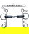 Morso pelham snodato in gomma e acciaio inox con barbozzale 21 mm