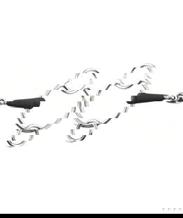 Filetto pessoa in gomma e acciaio inox con tre anelli 16 mm