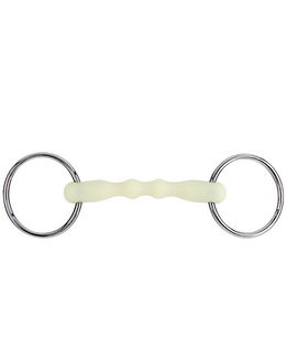 Filetto pony ad anelli intero in acciaio inox con imboccatura aromatizzata alle mele 11,5 cm