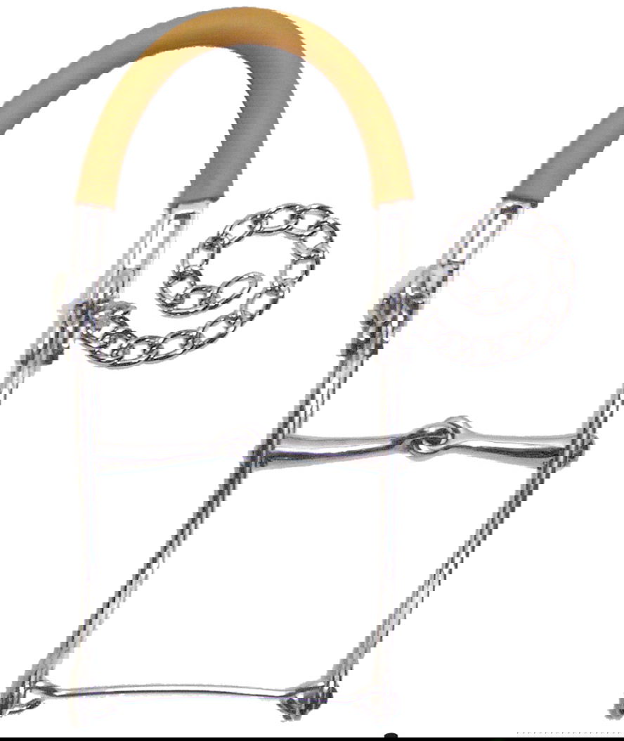 Hackamore con morso in acciaio inox e nasiera rivestita in gomma