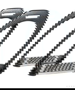 Staffe in lega leggera con panca larga in finto carbonio 120 mm