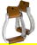 Staffe western roping in alluminio decorazione flower e pedana cuoio