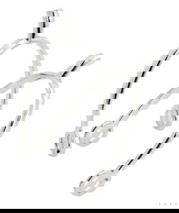 Speroni da donna in metallo cromato con gambo dritto