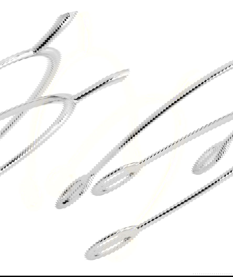 Speroni da donna in metallo cromato con gambo dritto