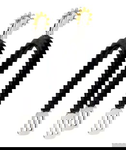 Speroni da uomo in acciaio inox con gambo e rotella dentata ottone 25 mm
