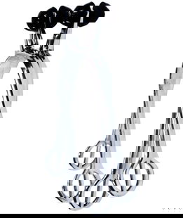 Speroni in acciaio inox con rotella in plastica nera 30 mm