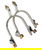 Speroni Western lisci a fascia stretta in acciaio inox con rotella dentata ottone