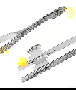 Speroni western in acciaio inox con rotelle a petalo