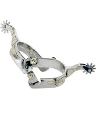 Speroni in acciaio inox con riporti in alpacca e fascia da 1" rotelle intercambiaibili