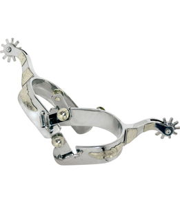 Speroni in acciaio inox con riporti in alpacca e fascia da 1" rotelle intercambiaibili