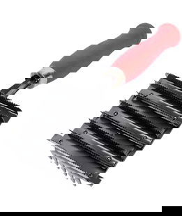 Striglia piatta rastrello manico