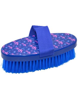 Spazzola in plastica con passante in tela e setle sintetiche modello Pattern per cavalli