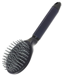 Spazzola tonda per coda e criniera con denti fini e manico ricoperto