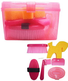 Bauletto glitterato per bambini completo di 6 accessori grooming