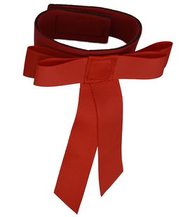 Fiocco rosso per la decorazione della coda del cavallo con chiusura a strappo