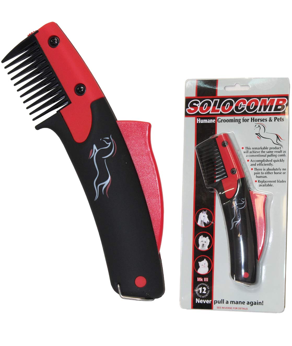 Pettine forbice SOLOCOMB in abs con rivestimento gommato e lame in acciaio