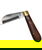 Coltello pieghevole sfolti criniera con manico in legno