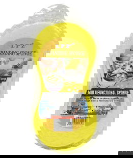 Spugna multiusi di colore giallo confezionata in sottovuoto