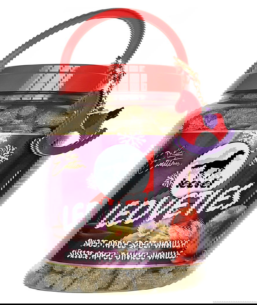 Biscotti Leovet gusto vaniglia, mela candita e farro 2,25 kg con pendente soggetto cavallo limited edition