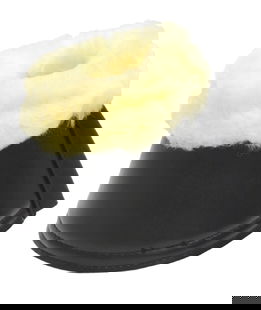Paraglomi neri in neoprene con pelo in agnello