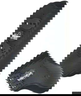 Set parastinchi e paranocche Winner colore nero con fodera in neoprene