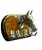 Porta briglie testa di cavallo con 4 ganci di ottone cromato e base in legno
